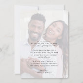 BESPAAR DE DATUM modern, elegant lijst hart Kaart (Achterkant)