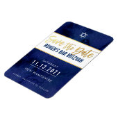 BESPAAR DE DATUM moderne, donkerblauwe goudbar mit Magneet (Linkerzijde)