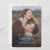 BESPAAR DE DATUM moderne elegante fotobekleding Kaart (Voorkant)