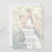 BESPAAR DE DATUM moderne foto-elegante namen Kaart (Achterkant)