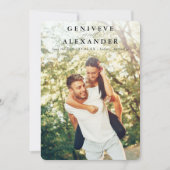 BESPAAR DE DATUM moderne foto-elegante namen Kaart (Voorkant)