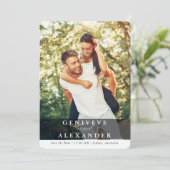 BESPAAR DE DATUM moderne fotonaambekleding Kaart (Staand voorkant)