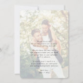 BESPAAR DE DATUM moderne fotonaambekleding Kaart (Achterkant)