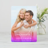 BESPAAR DE DATUM moderne fotoretro filterbekleding Kaart (Staand voorkant)