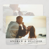 BESPAAR DE DATUM moderne minimale trendfotobekledi Kaart (Voorkant / Achterkant)