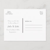 BESPAAR DE DATUM Munt Green Wedding 6 Briefkaart F (Achterkant)