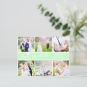 BESPAAR DE DATUM Munt Green Wedding 6 Briefkaart F (Staand voorkant)