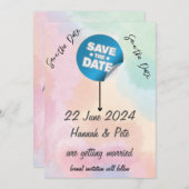 BESPAAR DE DATUM OM HET EVEN WELKE sticker/editabl Kaart (Voorkant / Achterkant)