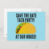 BESPAAR DE DATUM VAN DE INVITATIES VAN DE PARTIJ T AANKONDIGINGSKAART (Voorkant / Achterkant)