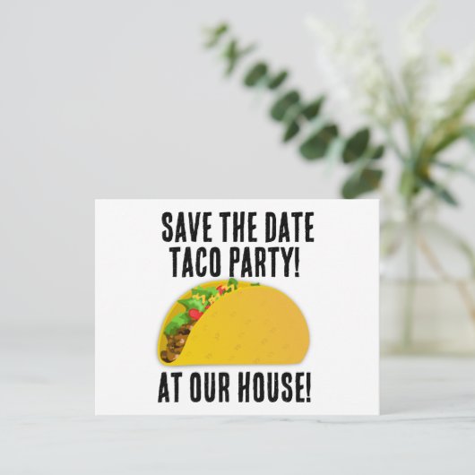 BESPAAR DE DATUM VAN DE INVITATIES VAN DE PARTIJ T AANKONDIGINGSKAART (Staand voorkant)