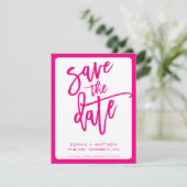 BESPAAR DE DATUM van het moderne script met het le Save The Date (Staand voorkant)