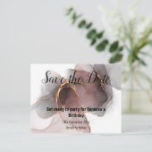 BESPAAR DE DATUM VAN HET ROOS VAN DE STROOMVERVANG AANKONDIGINGSKAART (Staand voorkant)