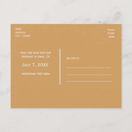 BESPAAR DE DATUM VAN HET Wijnglas ELK KLEUR Briefk Aankondigingskaart (Achterkant)