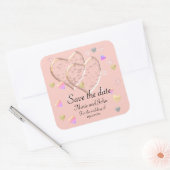 BESPAAR DE DATUM VOOR DE WEDDING SQUARE STICKER (Envelop)