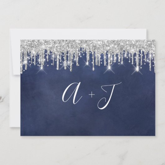 Bespaar de datum waarop papierkraft Silver Grey Dr Save The Date (Achterkant)