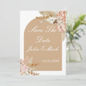 BESPAAR DE DATUM-WEDDINVITATIE KAART (Staand voorkant)