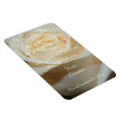 BESPAAR-DE-DATUM WITTE ROSE SJABLOON MAGNET MAGNEET (Rechterzijde)