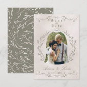 BESPAAR DE DATUURKAART | Elegant Roos Beauty Save The Date (Voorkant / Achterkant)