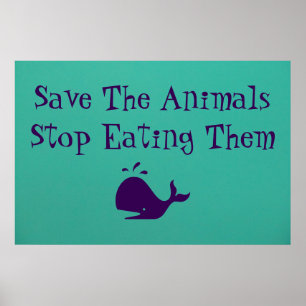 Bespaar de dieren poster