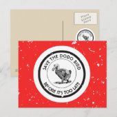 BESPAAR DE DODO BIRD BRIEFKAART (Voorkant / Achterkant)