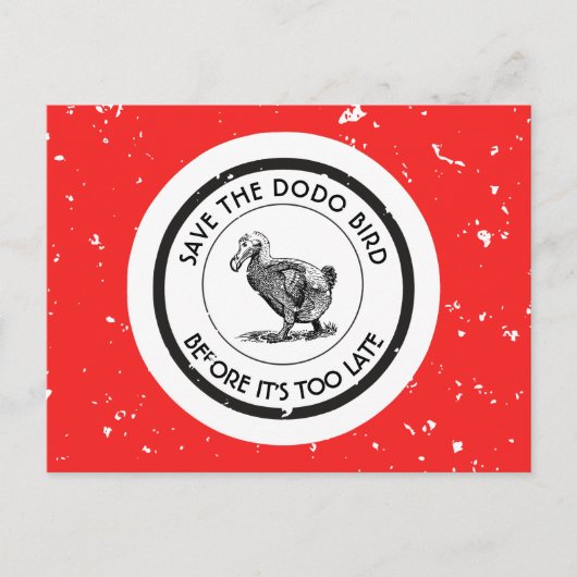 BESPAAR DE DODO BIRD BRIEFKAART (Voorkant)