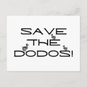 BESPAAR DE DODOS! Grappig citaat Briefkaart (Voorkant)