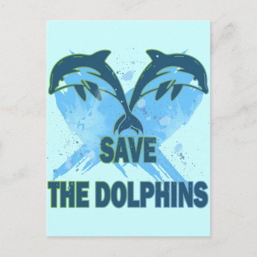 BESPAAR DE DOLPHINS BRIEFKAART (Voorkant)