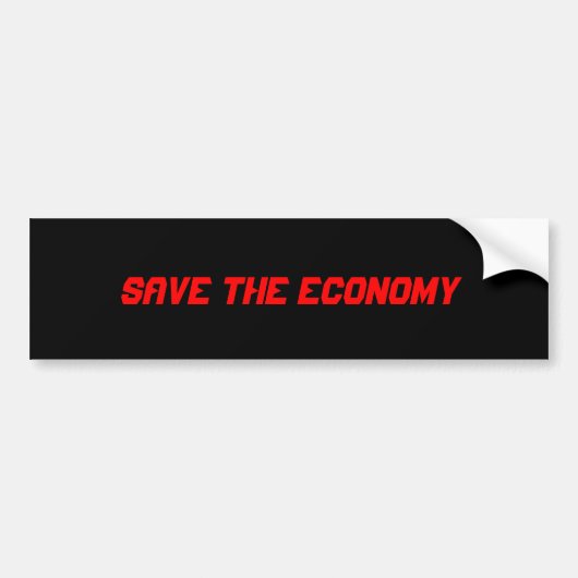 BESPAAR DE ECONOMIE BUMPERSTICKER (Voorkant)