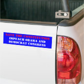 BESPAAR DE GRONDWET, IMPEACH OBAMA EN, DEMOC... BUMPERSTICKER (Op Truck)