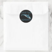 Bespaar de Humans Ronde Sticker (Tas)