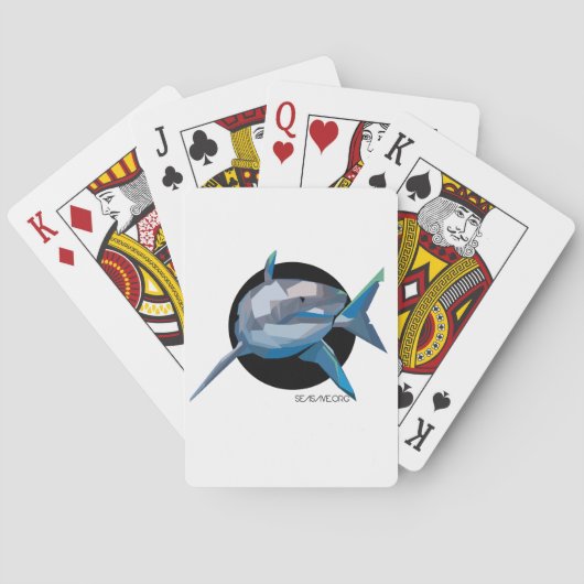 BESPAAR DE KARTKAART VAN DE SHARKS POKERKAARTEN (Achterkant)