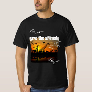 Bespaar de mannen zwart t-shirt