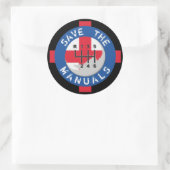 BESPAAR DE MANUALS RONDE STICKER (Tas)