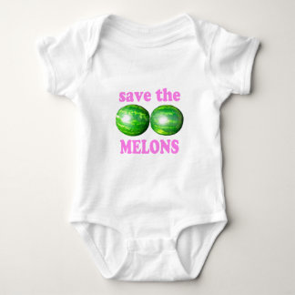bespaar de meloenen op wit met roze romper