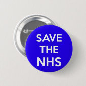BESPAAR DE NHS BACK BADGE PIN RONDE BUTTON 5,7 CM (Voorkant /achterkant)
