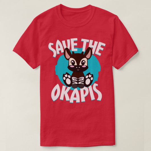 Bespaar de Okapis Okapi-premie voor bedreigde dier T-shirt (Design voorkant)
