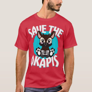Bespaar de Okapis Okapi-premie voor bedreigde dier T-shirt