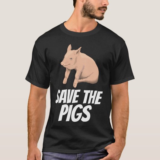 BESPAAR DE PIGS PIG T-SHIRTS T - SHIRTS (Voorkant)