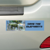 BESPAAR DE STICKER VAN DE ELEPHANT BUMBER (Op auto)