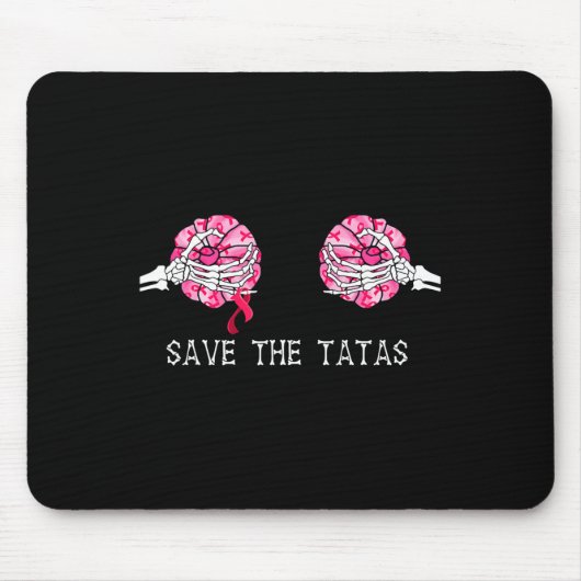 Bespaar de T.a.T.a.s. pompoen borstkanker Muismat (Voorkant)