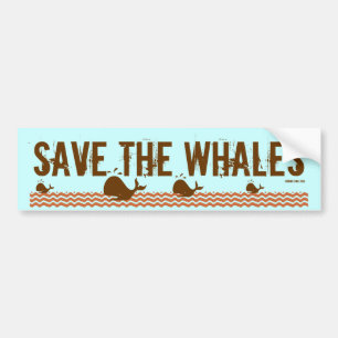 Bespaar de walvissen - milieuvriendelijk bumpersticker