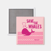 Bespaar de walvissen - milieuvriendelijk magneet (Voorkant / Achterkant)
