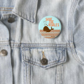 Bespaar de walvissen - milieuvriendelijk ronde button 5,7 cm (In situ)