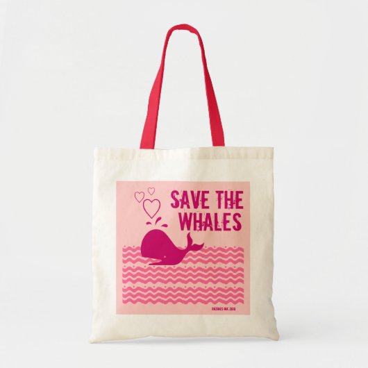 Bespaar de walvissen - milieuvriendelijk tote bag (Voorkant)