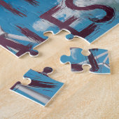 Bespaar de walvissen windmolen energie legpuzzel (Zijkant)