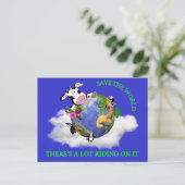 Bespaar de wereld briefkaart (Staand voorkant)