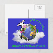 Bespaar de wereld briefkaart (Voorkant / Achterkant)