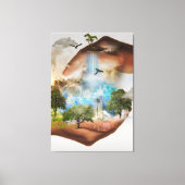 Bespaar de wereld canvas afdruk (Voorkant)