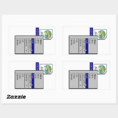 Bespaar de wereld, overal ter wereld rechthoekige sticker (Vel)