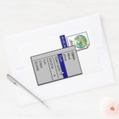 Bespaar de wereld, overal ter wereld rechthoekige sticker (Envelop)